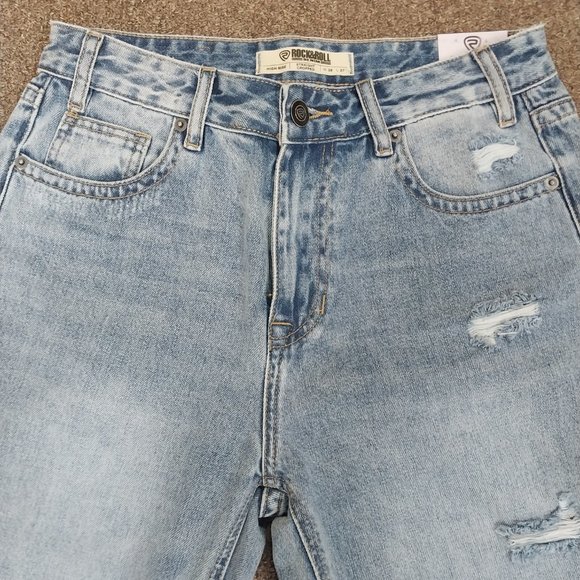 Rock & Roll Women's High Rise Cropped Jeans - Picture 2 of 3